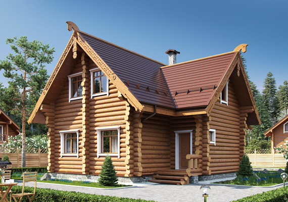 Дом из бревна ручной рубки Ø 280-300 мм. 